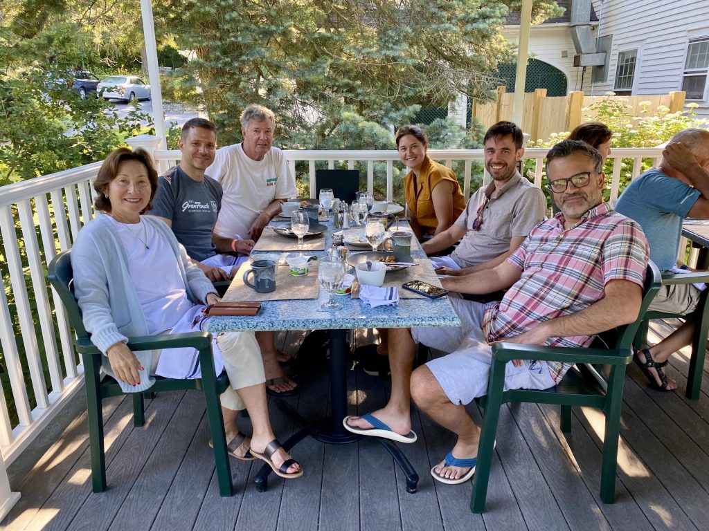 swifthouseinn_outdoor_dining_deck | Swift House Inn family enjoys outdoor dining on the deck